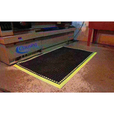 40 X 52 Black W/High-Viz Yellow Border Anti-Fatigue Mat